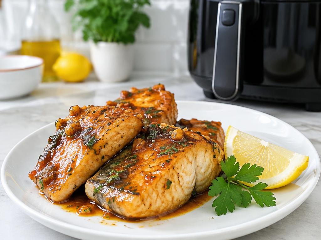 Air Fryer Snoek with Apricot Glaze