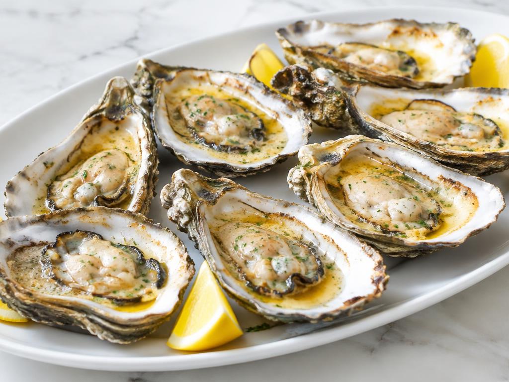 Lemon Butter Baked Oysters
