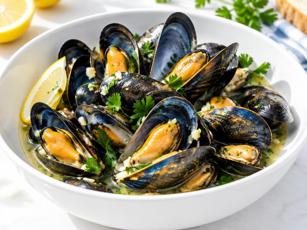 Garlic Steamed Mussels