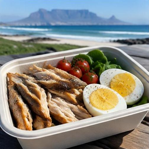 Smoked snoek & egg protein box
