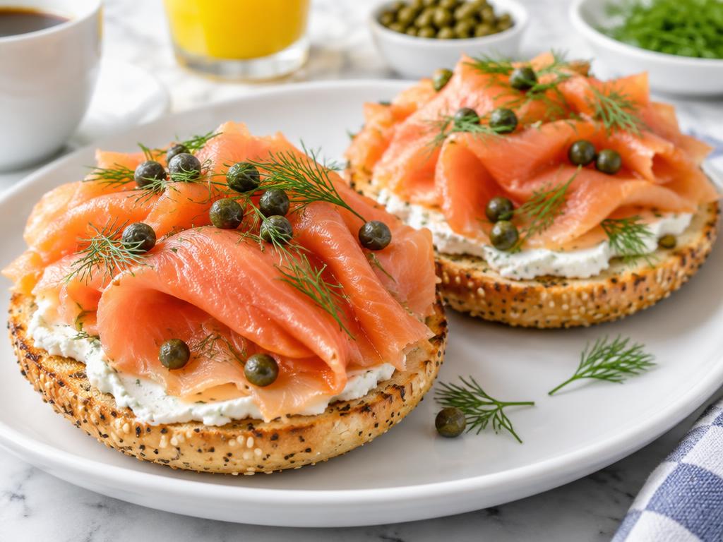 Smoked Salmon Bagels