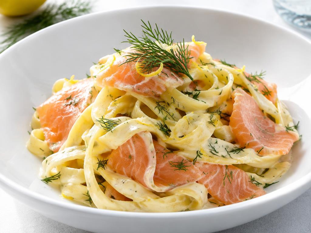 Lemon Smoked Salmon Pasta