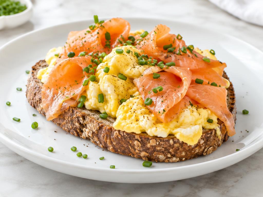 Smoked Salmon Scrambled Eggs